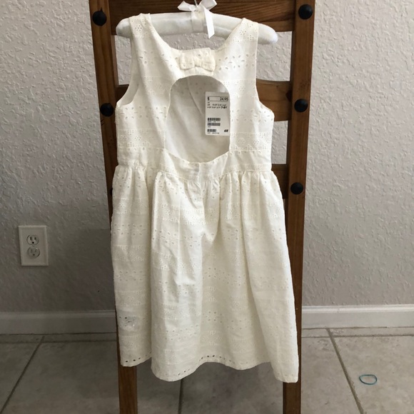 NWT white girls thick lace like dress - Picture 2 of 3